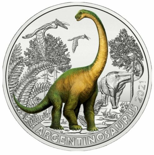 3 Euro Österreich 2021 Tiertaler Supersaurier Argentinosaurus