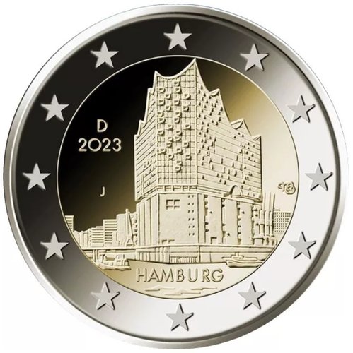 2 Euro Sondermünze Deutschland 2023 Hamburg Elbphilharmonie