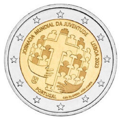 2 Euro Gedenkmünze Portugal 2023 Weltjugendtag in Lissabon