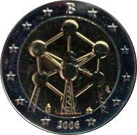 2 Euro Gedenkmünze Belgien 2006 Atomium