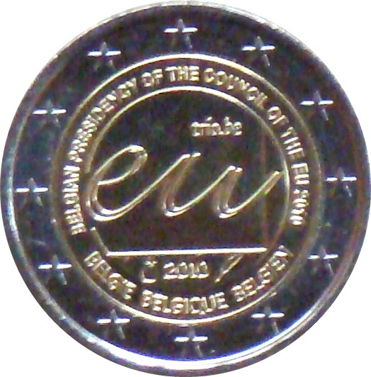 2 Euro Gedenkmünze Belgien 2010 EU-Ratspräsidentschaft