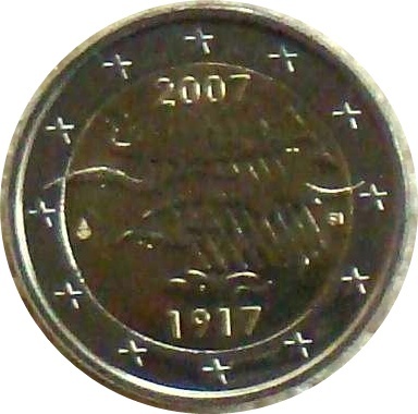2 Euro Gedenkmünze Finnland 2007 Unabhängigkeit