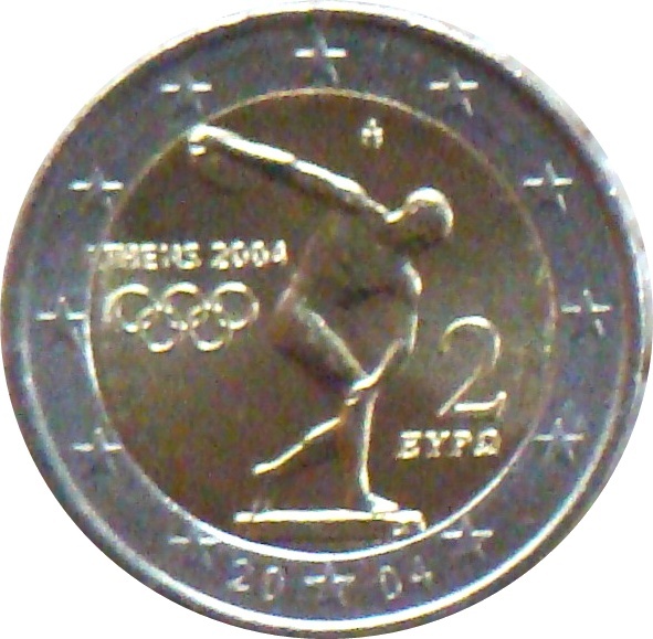 2 Euro Gedenkmünze Griechenland 2004 Olymp.Spiele