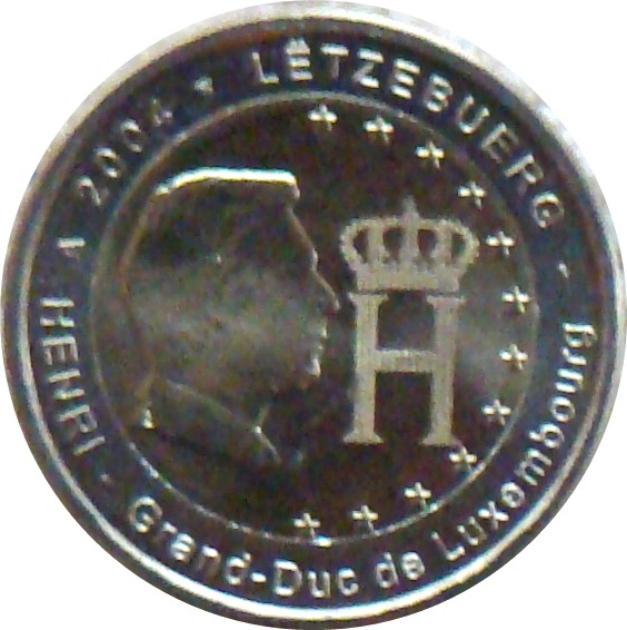 2 Euro Gedenkmünze Luxemburg 2004 Großherzog Henry