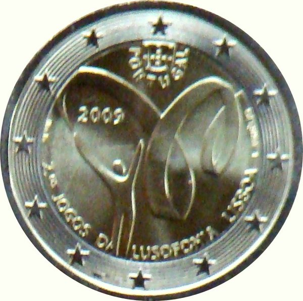 2 Euro Gedenkmünze Portugal 2009 Lusophonie