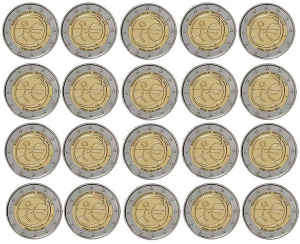 20 x 2 Euro Gedenkmünzen 2009 WWU