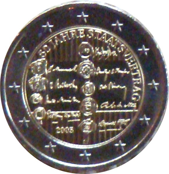 2 Euro Gedenkmünze Österreich 2005 Staatsvertrag