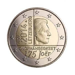 2 Euro Gedenkmünze Luxemburg 2014 175 Jahre Unabhängigkeit