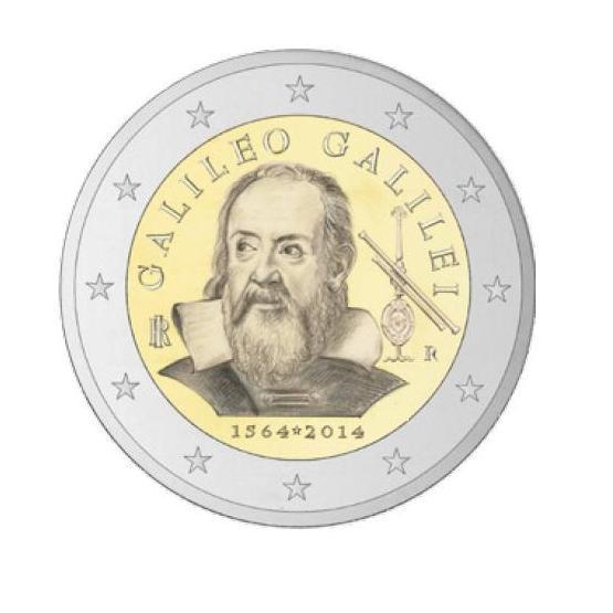 2 Euro Gedenkmünze Italien 2014 Galileo Galilei