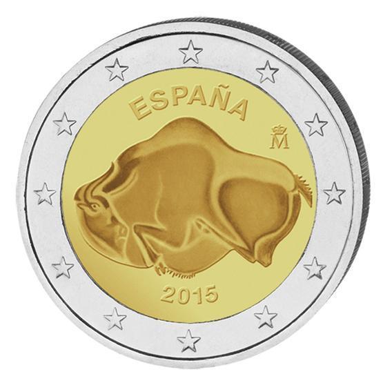 2 Euro Gedenkmünze Spanien 2015 Höhle von Altamira