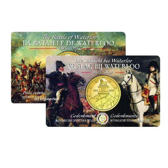 2,5 Euro Coincard Gedenkmünze Belgien 2015 200 Jahre Schlacht um Waterloo
