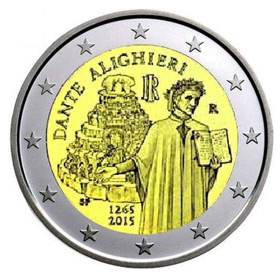 2 Euro Sondermünze Italien 2015 Dante Aleghieri