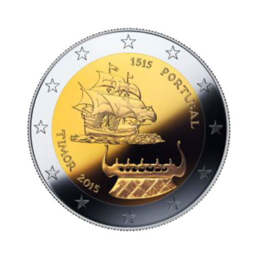 2 Euro Sondermünze Portugal 2015 Entdeckung von Timor