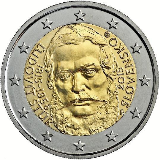 2 Euro Gedenkmünze Slowakei 2015 Ludovit Stur