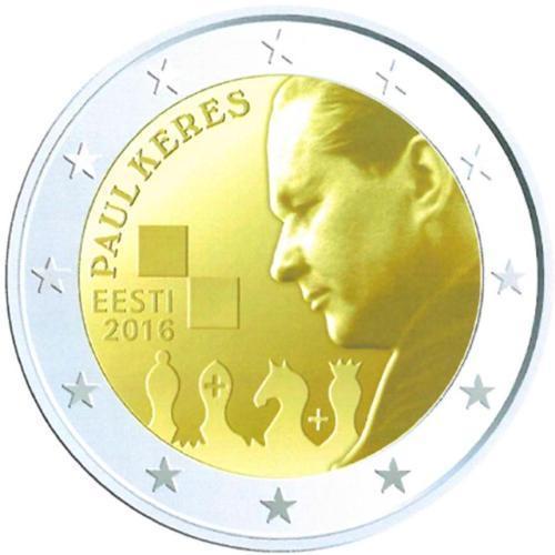 2 Euro Gedenkmünze Estland 2016 100.Geburtstag Paul Keres