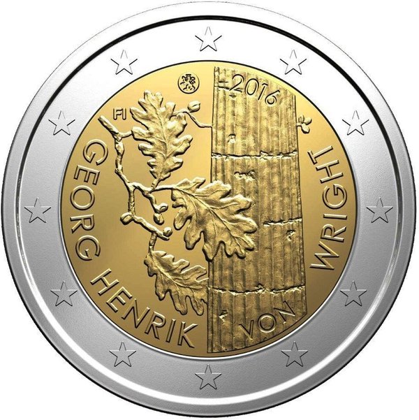 2 Euro Gedenkmünze Finnland 2016 Georg Henrik von Wright
