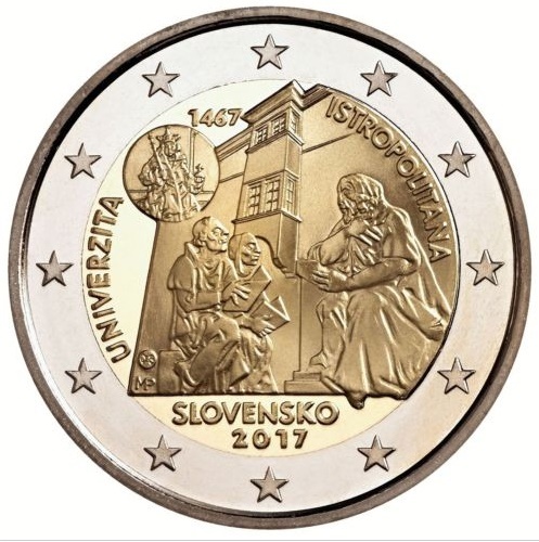 2 Euro Gedenkmünze Slowakei 2017 Universitas Istropolitana