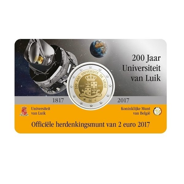 2 Euro Gedenkmünze Belgien 2017 Universität Lüttich NL
