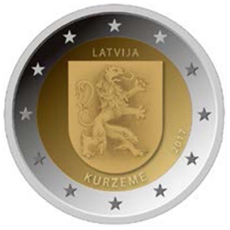 2 Euro Gedenkmünze Lettland 2017 Region Kurzeme