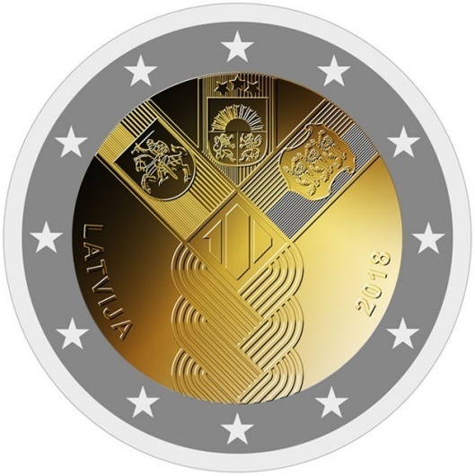 2 Euro Gedenkmünze Lettland 2018 100 Jahre Unabhängigkeit