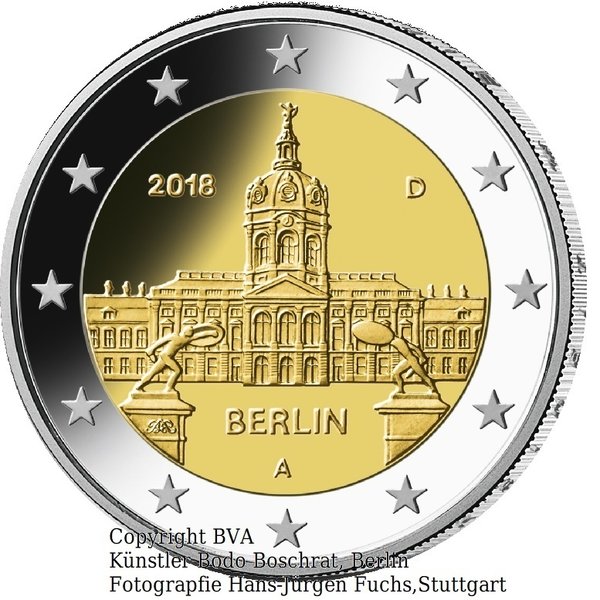 2 Euro Sondermünze Deutschland 2018 ADFGJ Bundesländer Berlin Schloß Charlottenburg