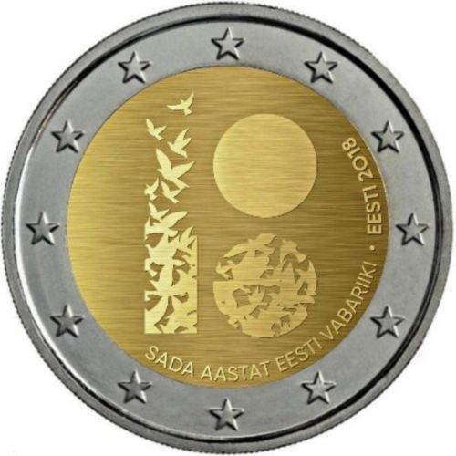 2 Euro Gedenkmünze Estland 2018 100 Jahre Republik