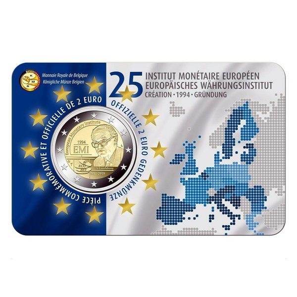 2 Euro Gedenkmünze Belgien 2019 EMI Eur.Währungsinstitut FRA