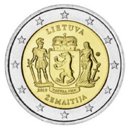 2 Euro Gedenkmünze Litauen 2019 Region Zemaitija