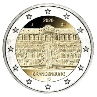 2 Euro Gedenkmünze Deutschland 2020 Bundesländer Brandenburg lose
