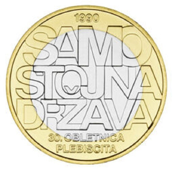 3 Euro Slowenien 2020  30 Jahre Volksabstimmung