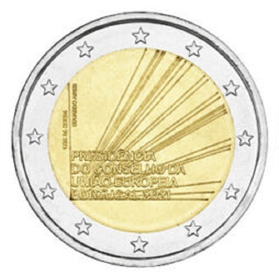 2 Euro Gedenkmünze Portugal 2021 EU-Ratspräsidentschaft