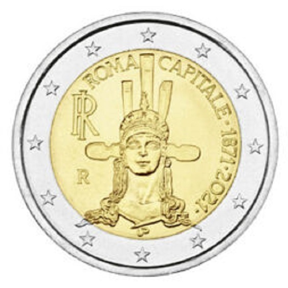 2 Euro Gedenkmünze Italien 2021 Rom 150 Jahre Hauptstadt Italiens