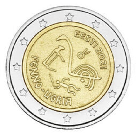 2 Euro Gedenkmünze Estland 2021 Finno-ugrische Völker