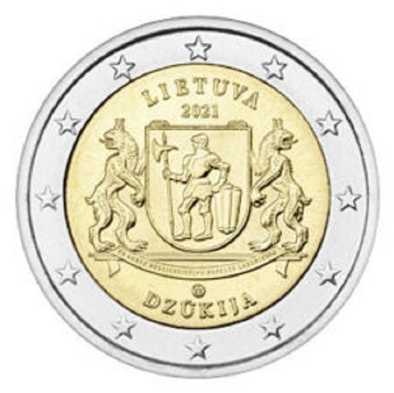 2 Euro Gedenkmünze Litauen 2021 Region Dzukija