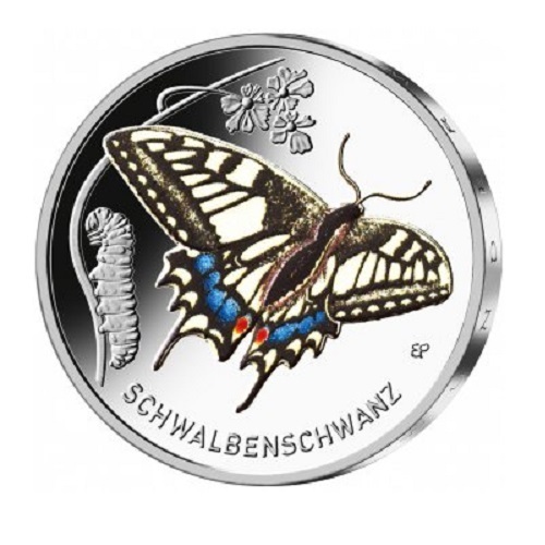 5 Euro Deutschland 2023 Wunderwelt der Insekten - Schwalbenschwanz - VERSANDFREI