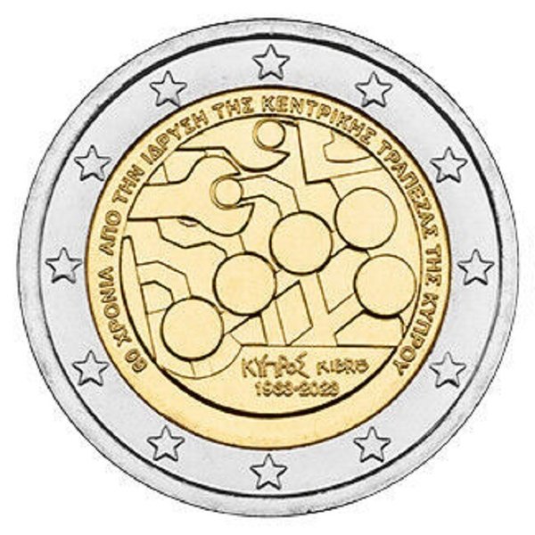 2 Euro Gedenkmünze Zypern 2023 Gründung der Zentralbank