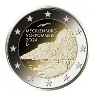 2 Euro Sondermünze Deutschland 2024 Mecklenburg-Vorpommern - Königstuhl